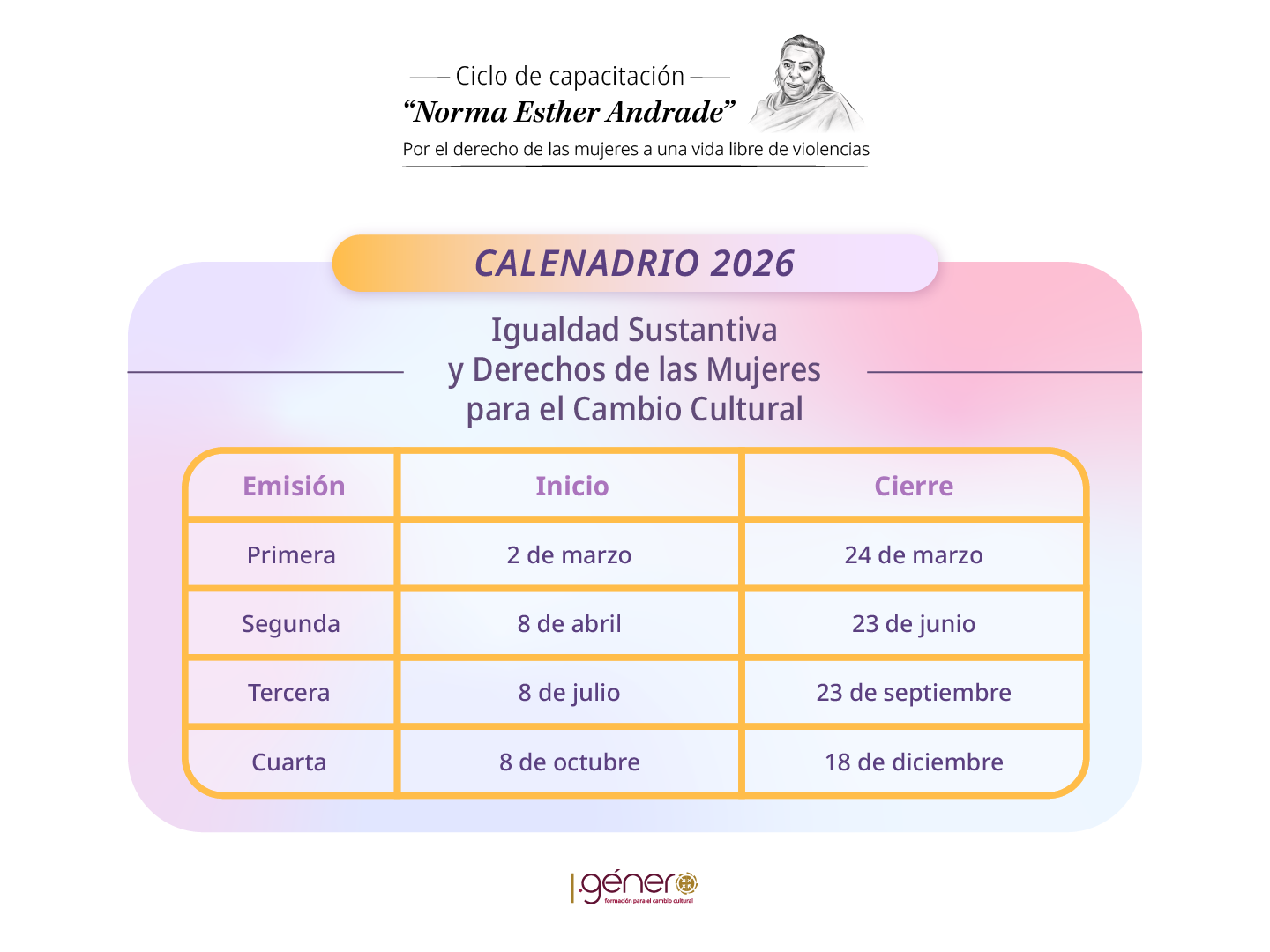 Calendario 2026